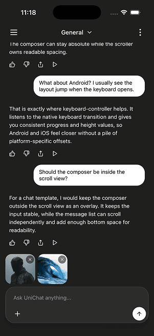 Uni Chat screen 3