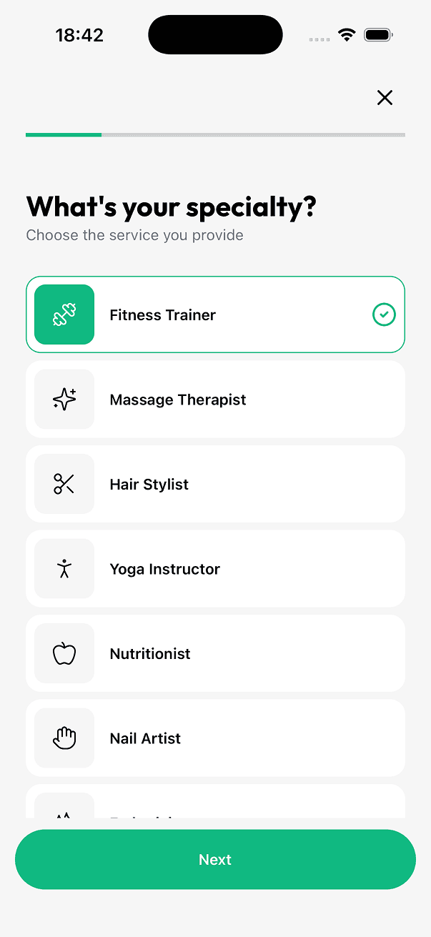 UniMarket onboarding and auth screen 4