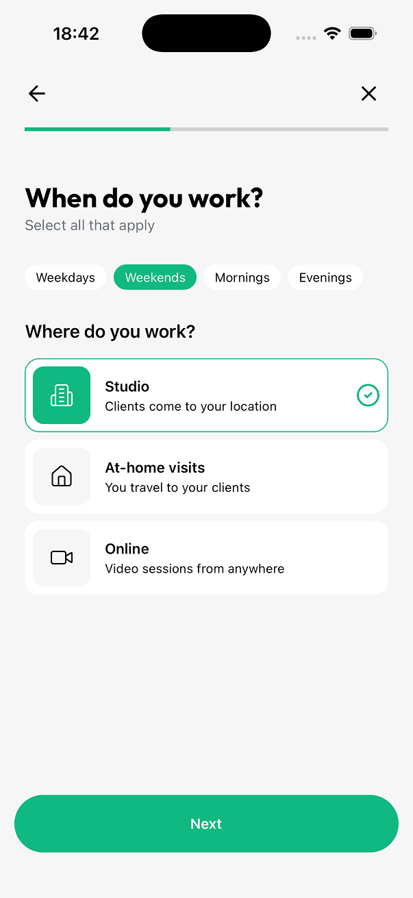 UniMarket onboarding and auth screen 5