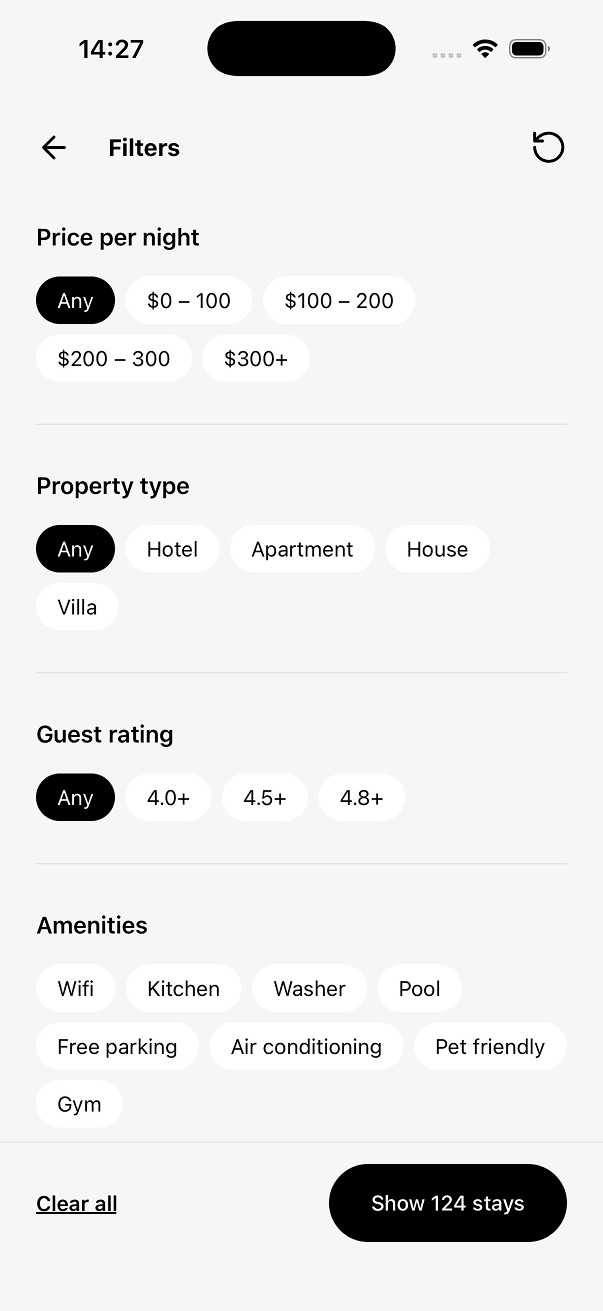 UniBook booking flow screen 9